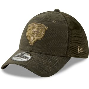 Chicago Bears New Era Camo Fronted 39THIRTY Flex Hat – Olive