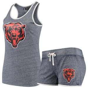 Concepts Sport Chicago Bears Women’s Heathered Navy Squad Tank Top & Shorts Pajama Set