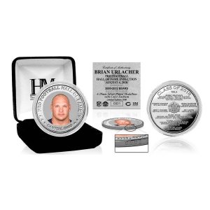 Highland Mint Brian Urlacher Chicago Bears 2018 Pro Football Hall of Fame Induction 39mm Silver Color Coin