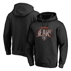 Chicago Bears Black Arch Smoke Pullover Hoodie