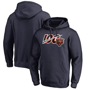 NFL Pro Line by Fanatics Branded Chicago Bears Navy 100 Primary II Pullover Hoodie