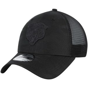 New Era Chicago Bears Black Camo Front 9FORTY Trucker Hat