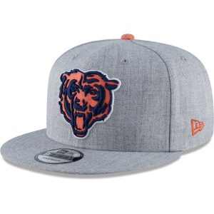 New Era Chicago Bears Heathered Gray Hype 2 9FIFTY Adjustable Snapback Hat