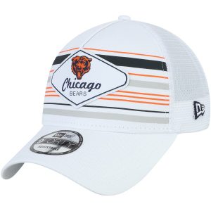 New Era Chicago Bears White Indo A-Frame 9FORTY Adjustable Trucker Hat