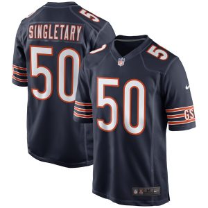 Nike Mike Singletary Chicago Bears Navy Retired Player Game Jersey