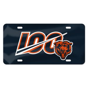 WinCraft Chicago Bears 100th Season Laser-Cut License Plate